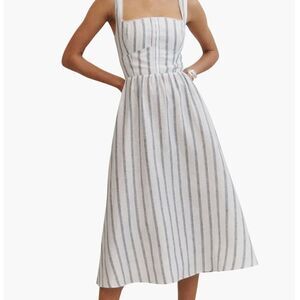 Reformation Tagliatelle Linen Dress 4 NEW $278